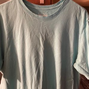 Mens Basic Edition Short Sleeve Tee Shirt Light Blue Size M